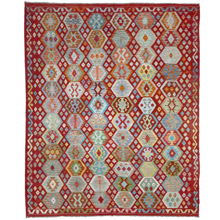 Handmade Multi Kilim Geometric 9x12 ft