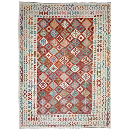 Handmade Multi Kilim Geometric 9x12 ft