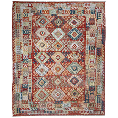 Handmade Multi Kilim Geometric 9x12 ft