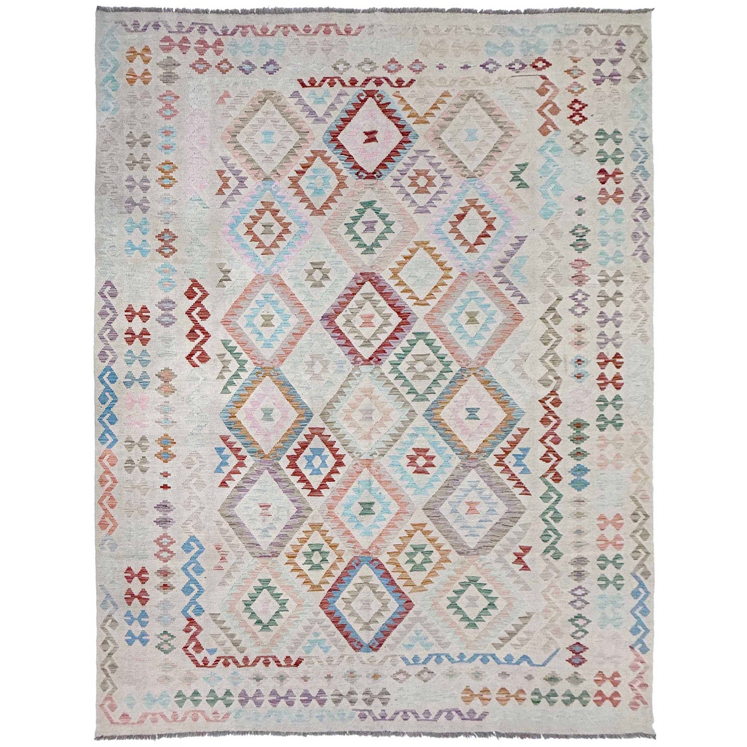 Handmade Multi Kilim Geometric 9x12 ft