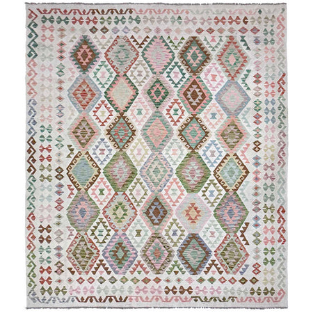 Handmade Multi Kilim Geometric 9x12 ft