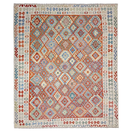 Handmade Multi Kilim Geometric 9x12 ft