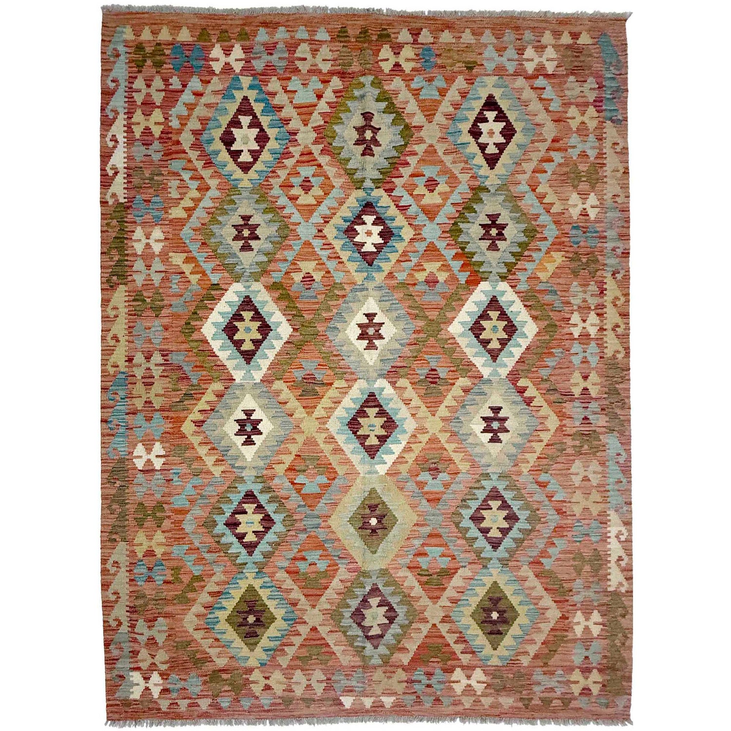 Handmade Multi Kilim Geometric 5x8 ft