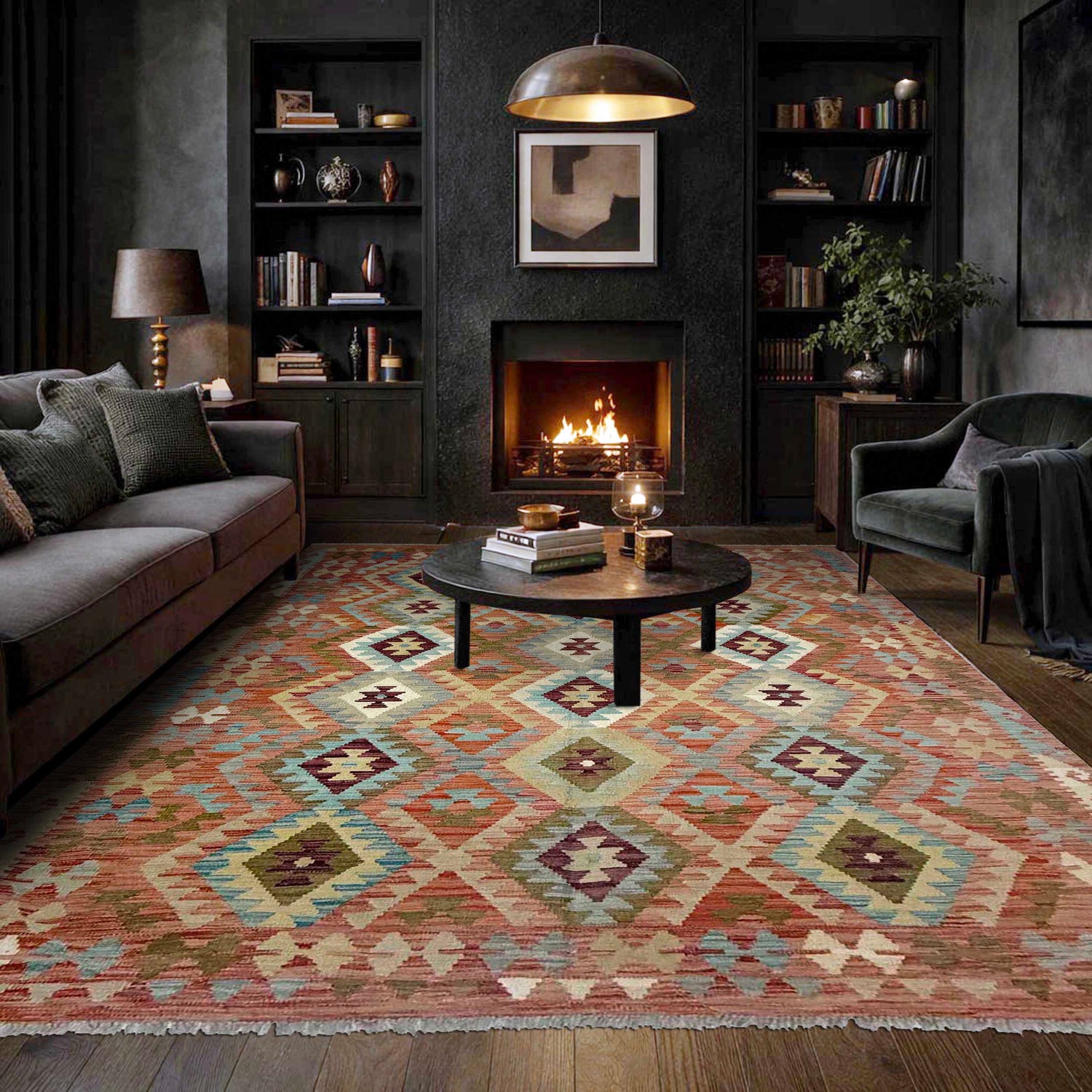Handmade Multi Kilim Geometric 5x8 ft