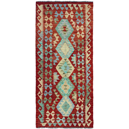 Handmade Multi Kilim Geometric 6' Runner