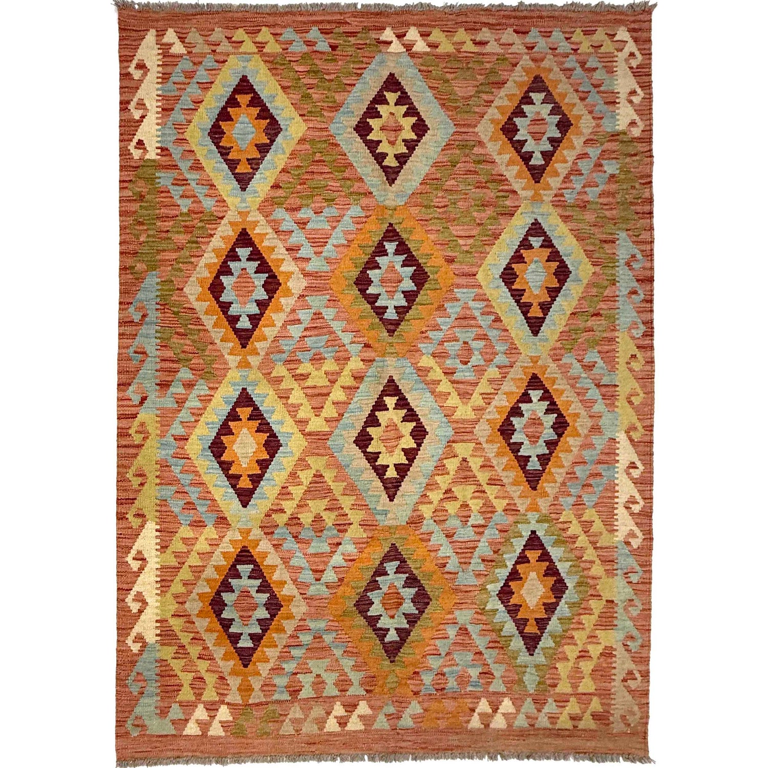 Handmade Multi Kilim Geometric 4x7 ft