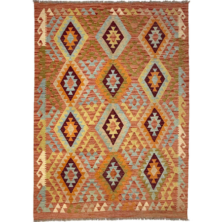 Handmade Multi Kilim Geometric 4x7 ft