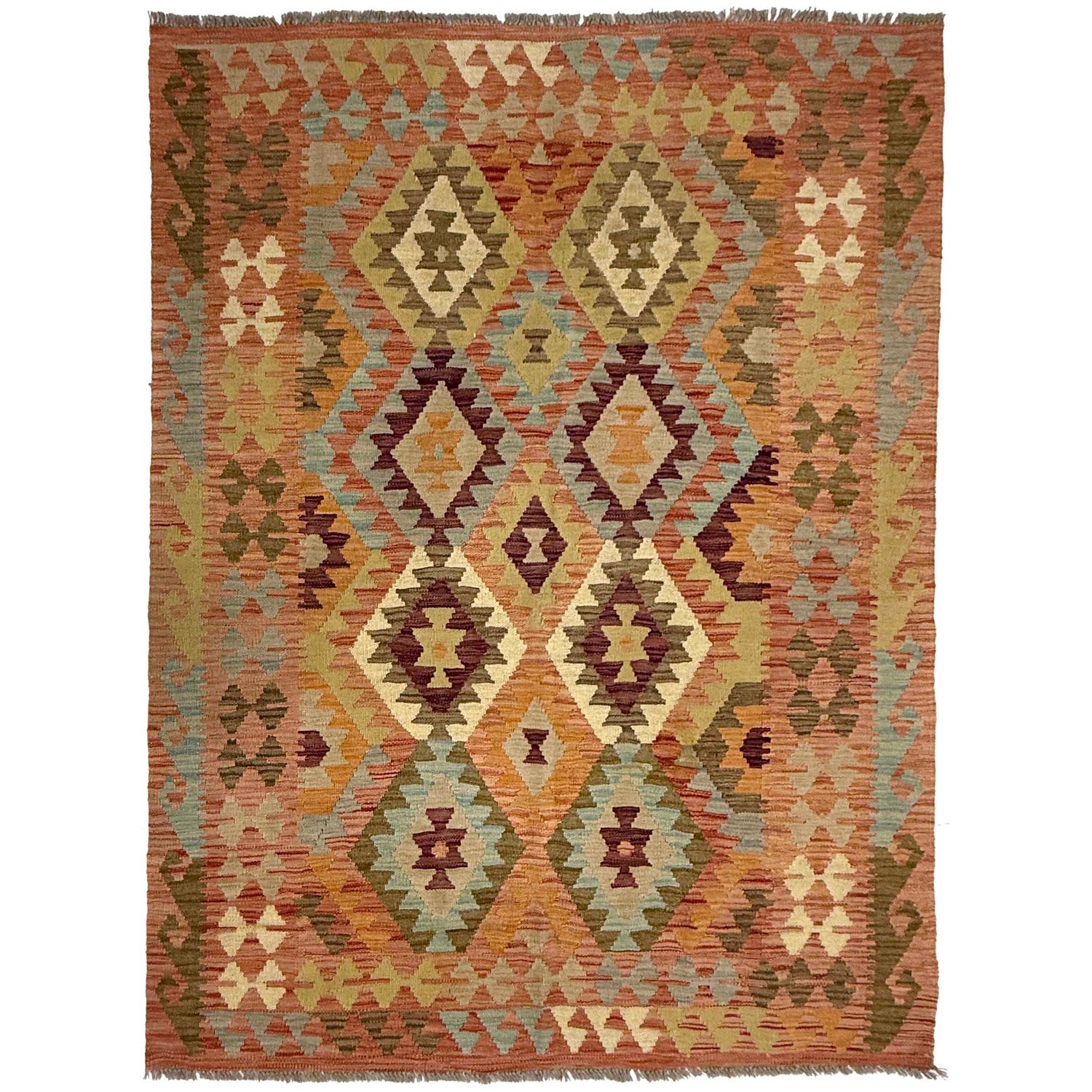 Handmade Multi Kilim Geometric 4x7 ft