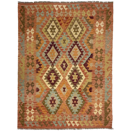 Handmade Multi Kilim Geometric 4x7 ft