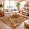 Handmade Multi Kilim Geometric 4x7 ft