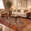 Handmade Multi Kilim Geometric 4x7 ft