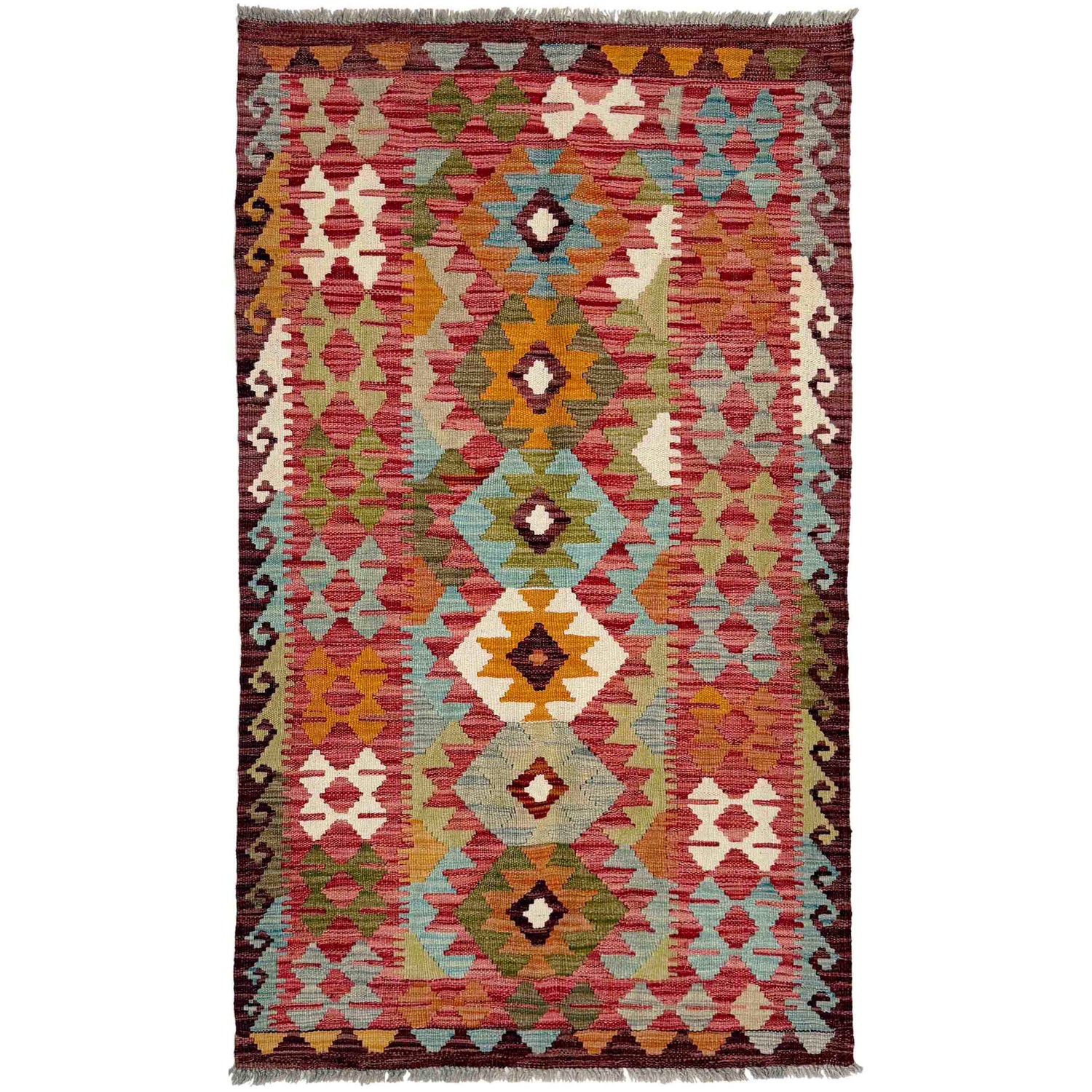 Handmade Multi Kilim Geometric 3x5 ft