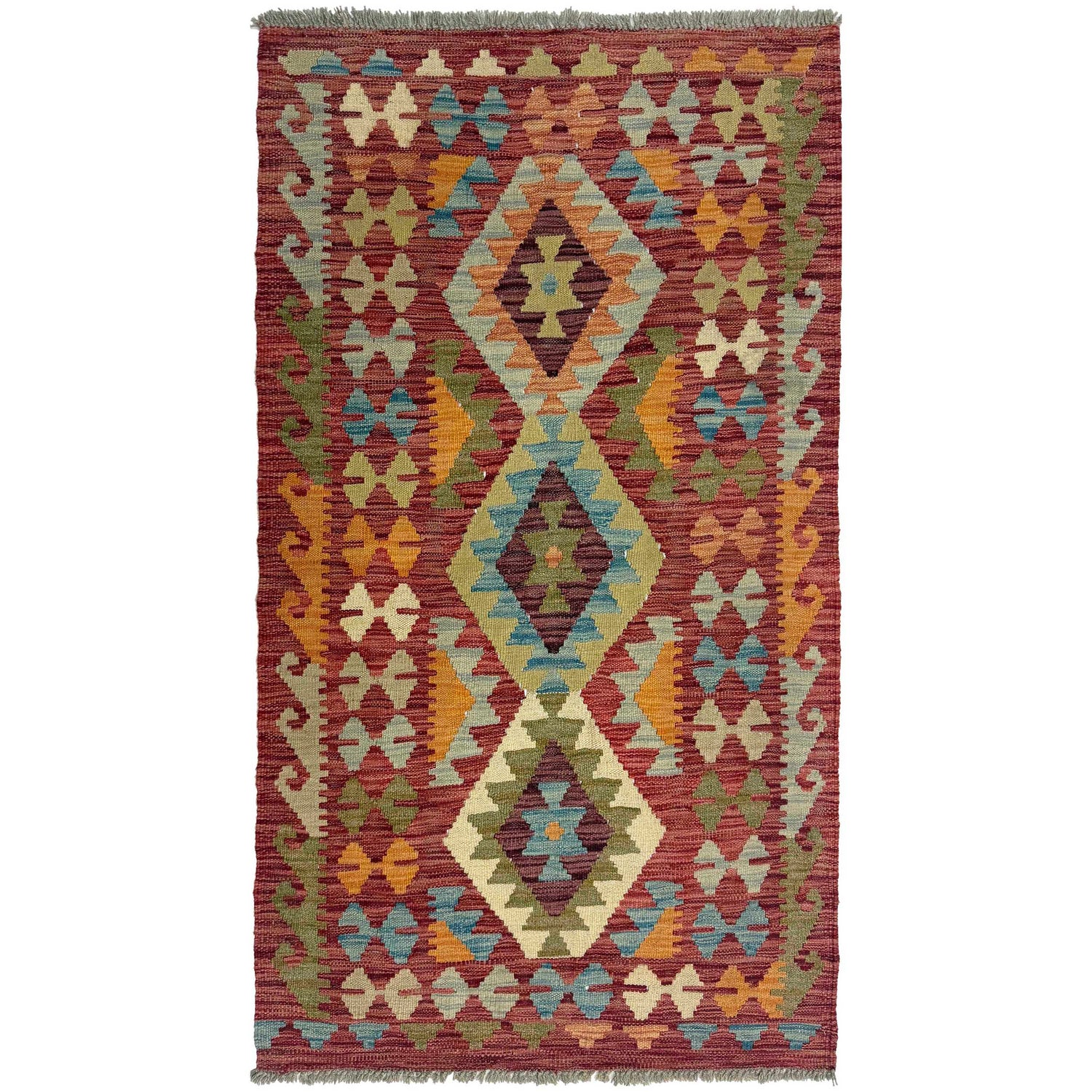 Handmade Multi Kilim Geometric 3x5 ft
