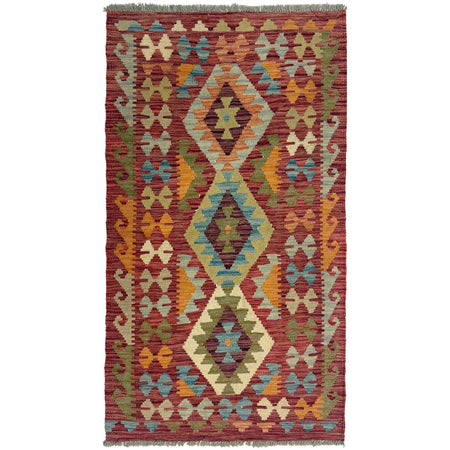 Handmade Multi Kilim Geometric 3x5 ft