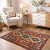 Handmade Multi Kilim Geometric 3x5 ft