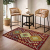 Handmade Multi Kilim Geometric 2x4 ft
