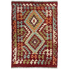 Handmade Multi Kilim Geometric 2x4 ft