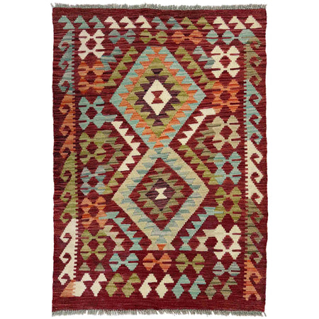 Handmade Multi Kilim Geometric 2x4 ft