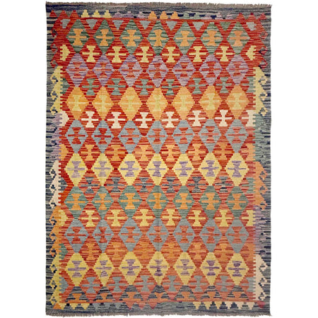 Handmade Multi Kilim Geometric 5x8 ft