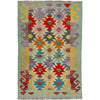Handmade Multi Kilim Geometric 2x4 ft