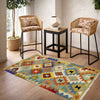 Handmade Multi Kilim Geometric 2x4 ft