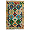Handmade Multi Kilim Geometric 2x4 ft