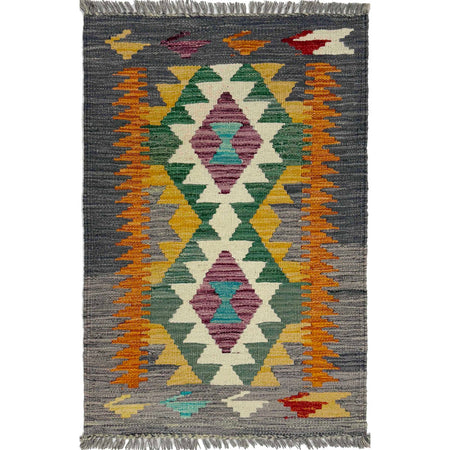 Handmade Multi Kilim Geometric 2x3 ft