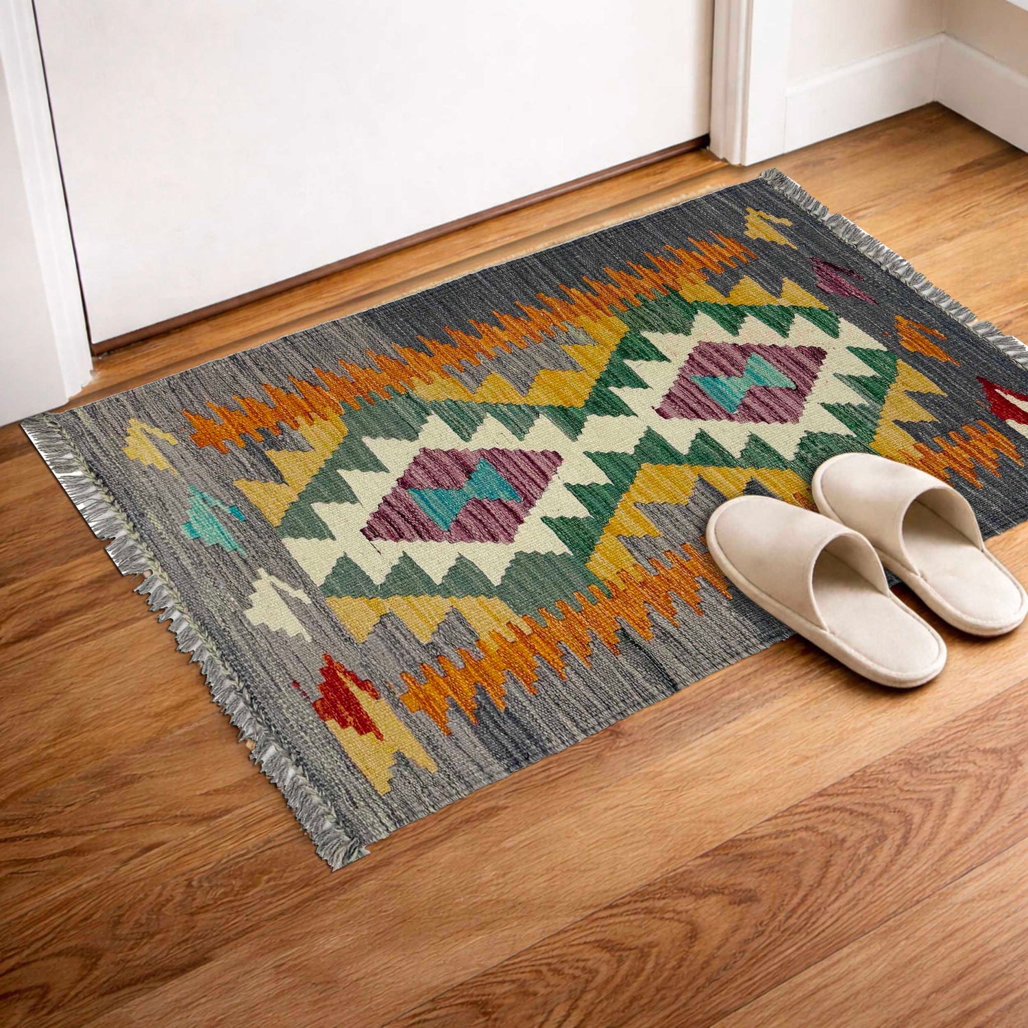 Handmade Multi Kilim Geometric 2x3 ft