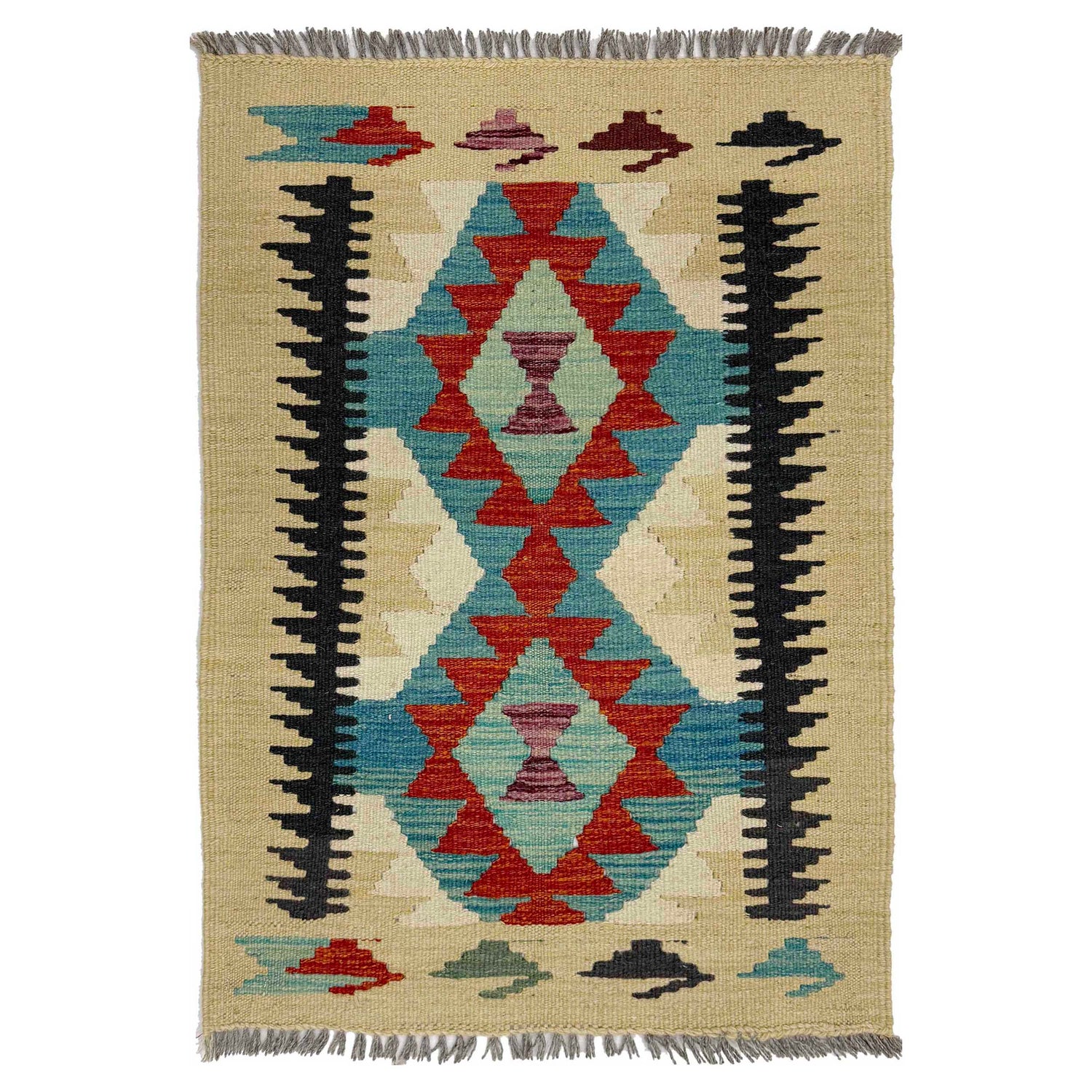 Handmade Multi Kilim Geometric 2x3 ft