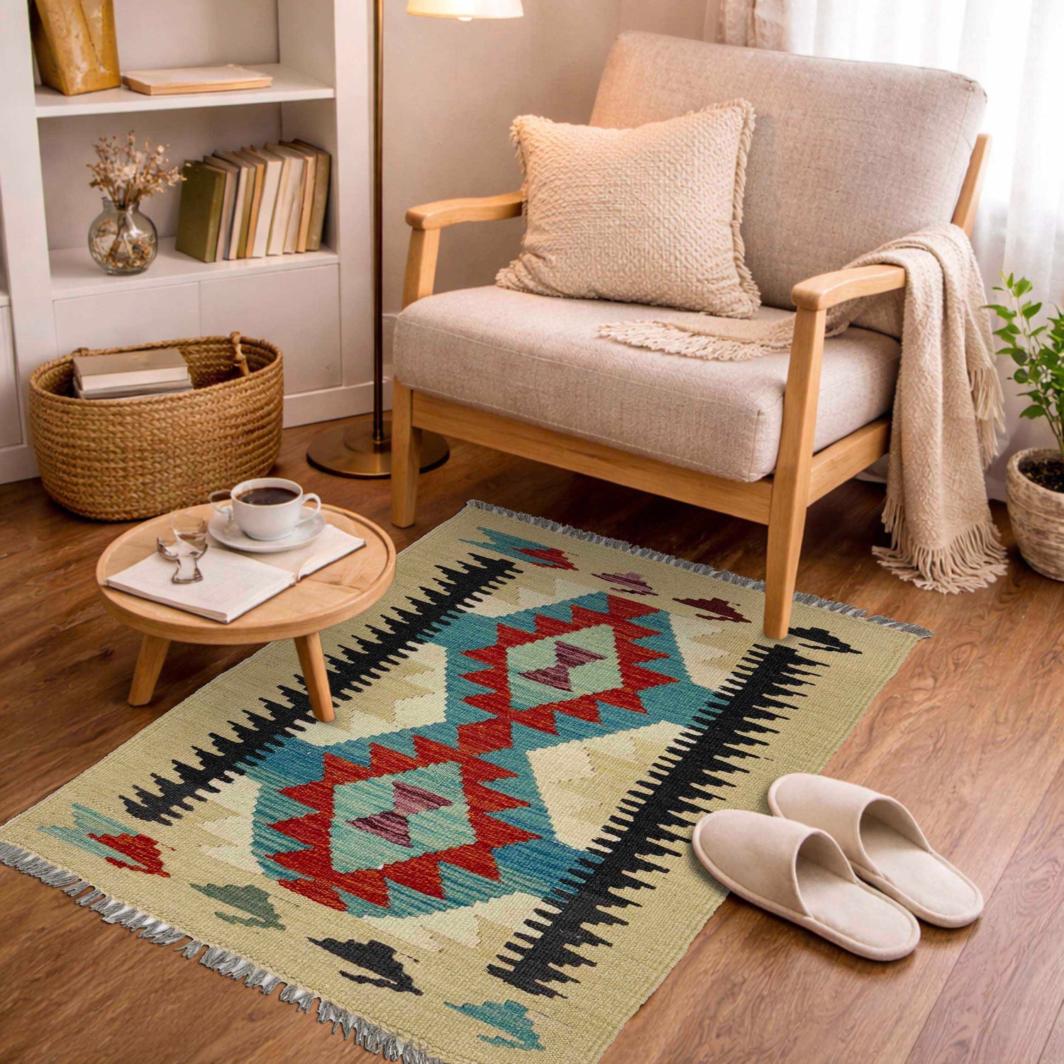 Handmade Multi Kilim Geometric 2x3 ft
