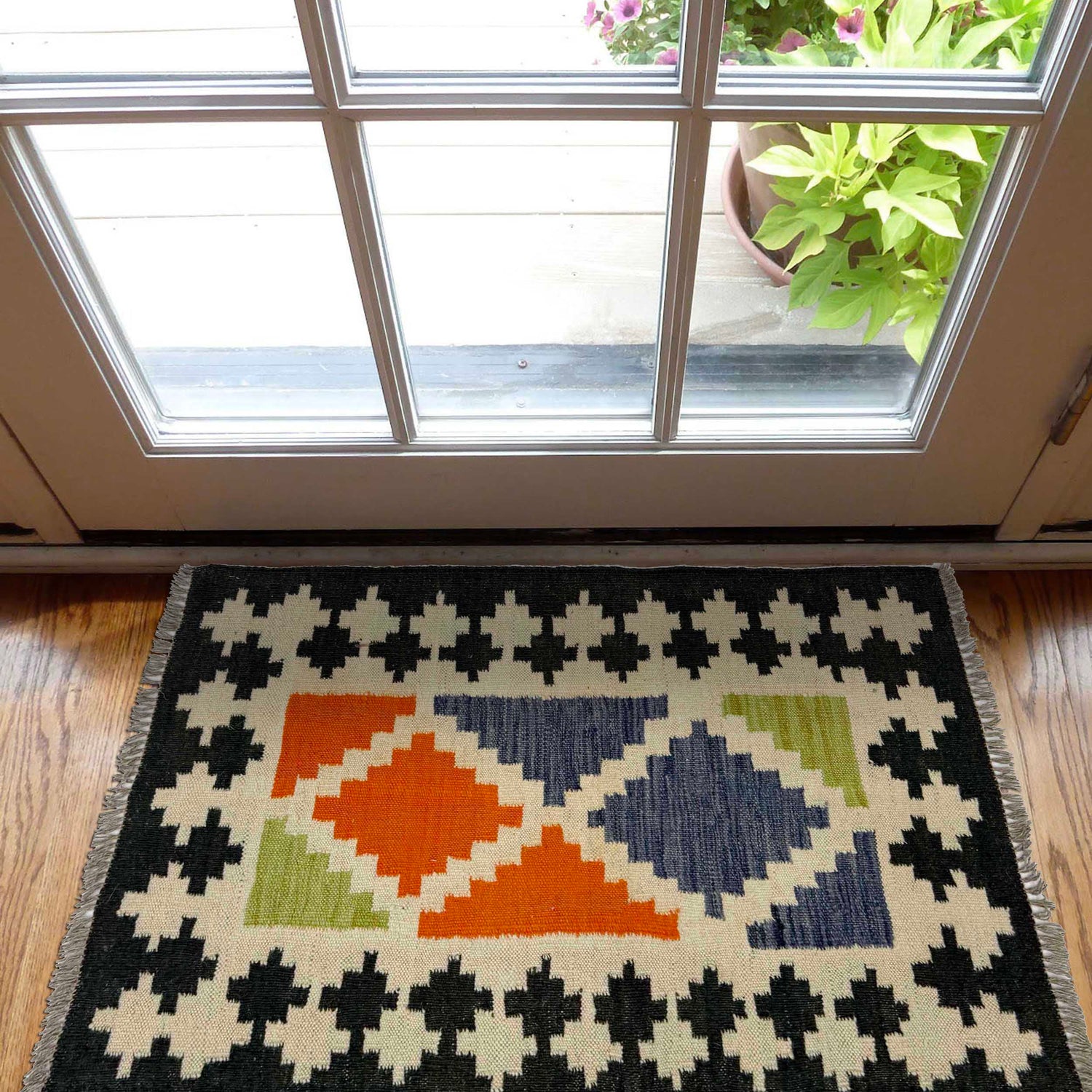 Handmade Multi Kilim Geometric 2x3 ft