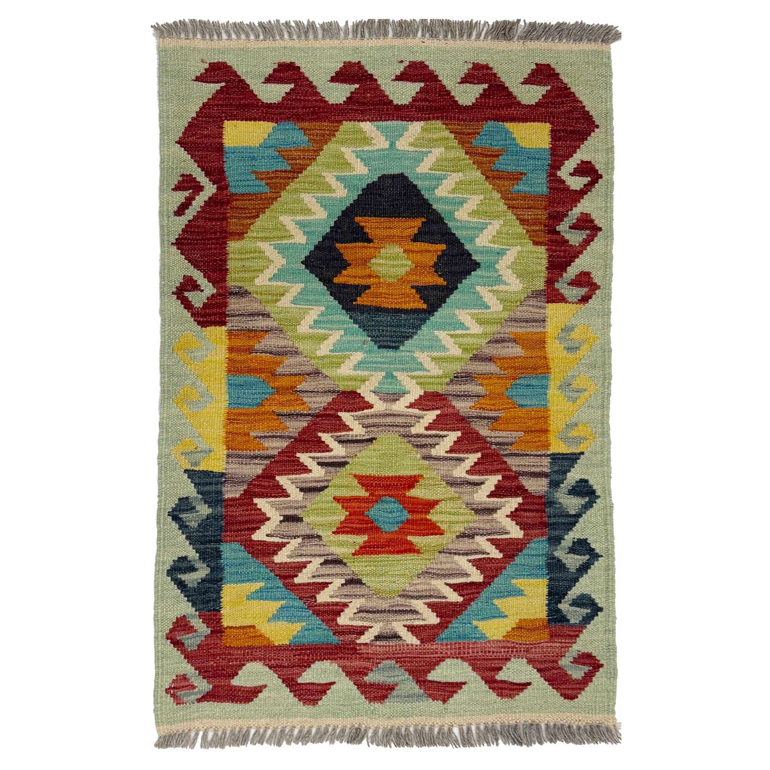 Handmade Multi Kilim Geometric 2x3 ft