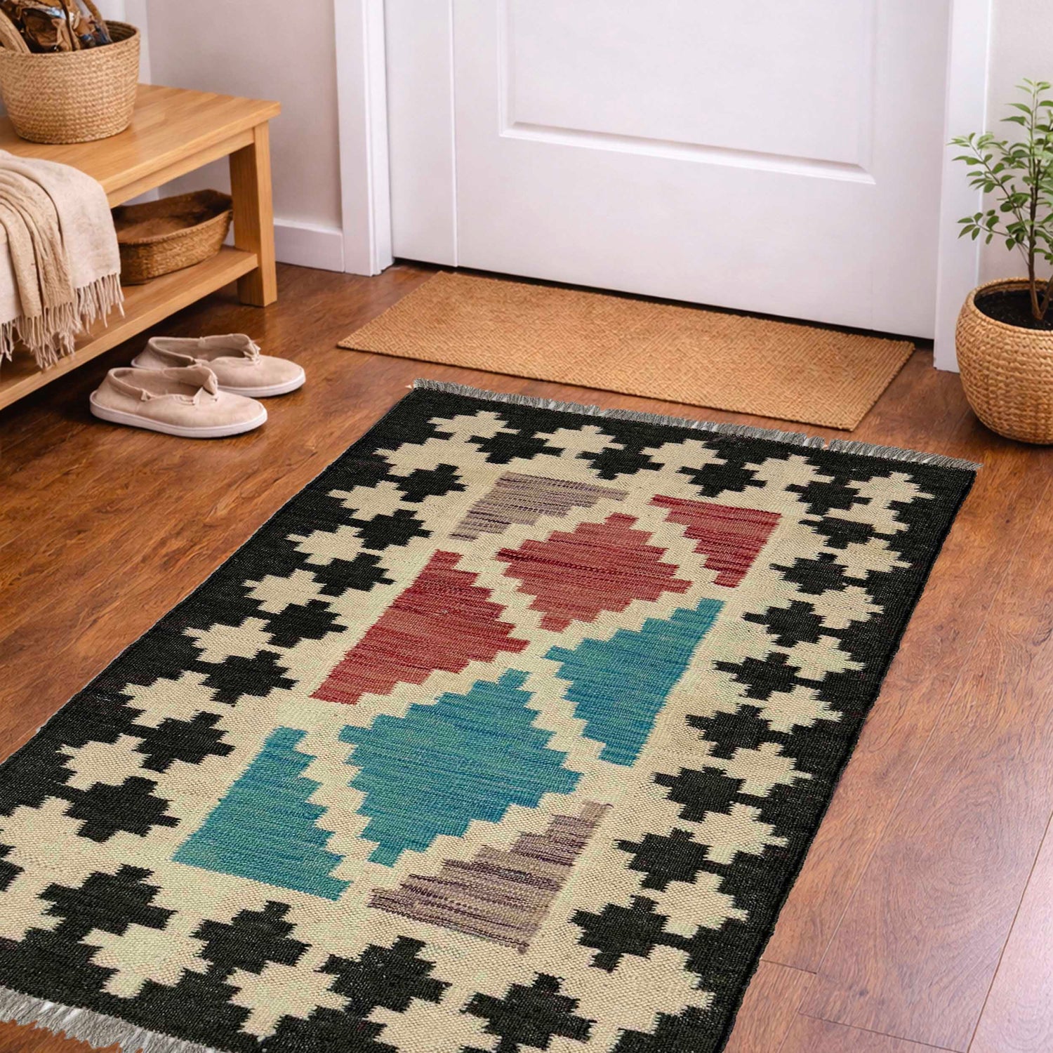 Handmade Multi Kilim Geometric 2x3 ft