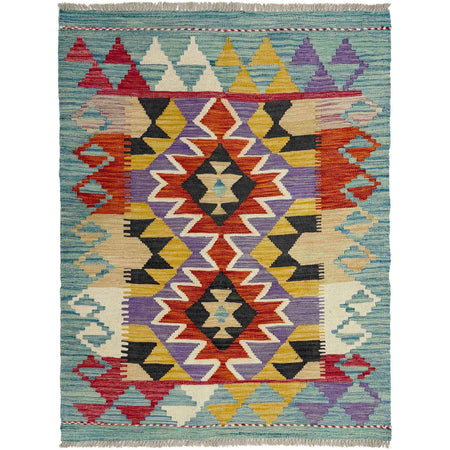 Handmade Multi Kilim Geometric 3x5 ft