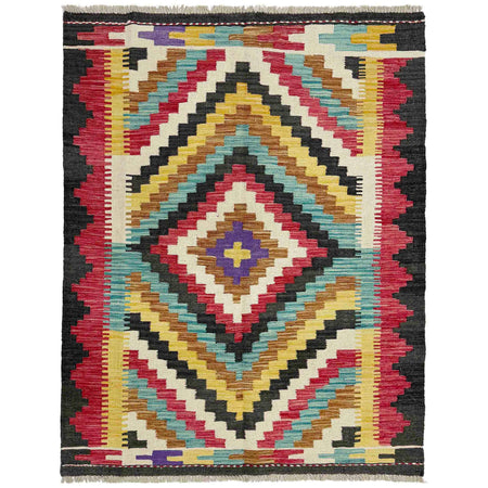 Handmade Multi Kilim Geometric 3x5 ft