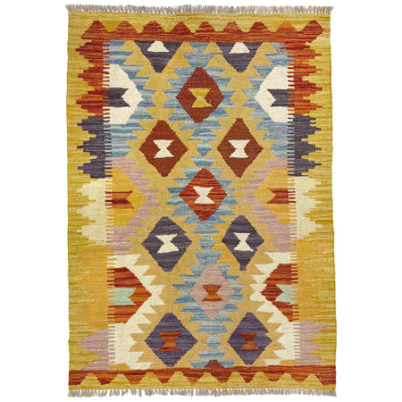 Handmade Multi Kilim Geometric 2x4 ft
