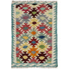 Handmade Multi Kilim Geometric 2x4 ft