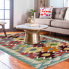 Handmade Multi Kilim Geometric 2x4 ft