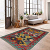 Handmade Multi Kilim Geometric 2x4 ft