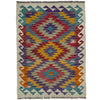 Handmade Multi Kilim Geometric 2x4 ft