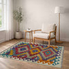 Handmade Multi Kilim Geometric 2x4 ft
