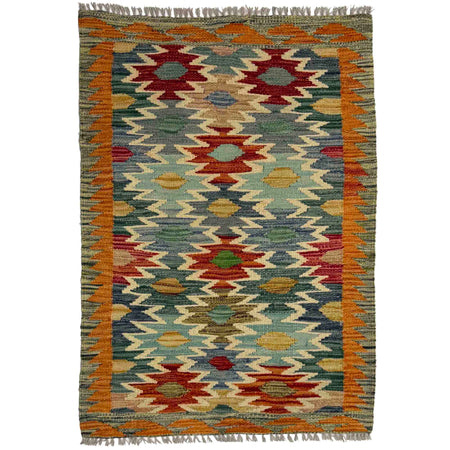 Handmade Multi Kilim Geometric 2x4 ft