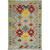 Handmade Multi Kilim Geometric 2x4 ft