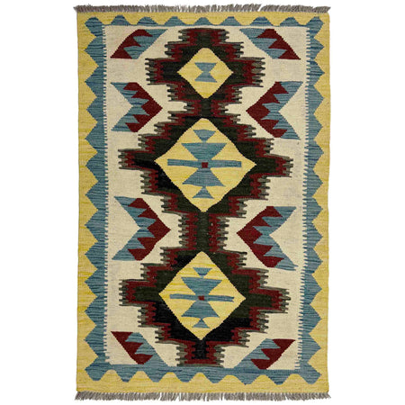 Handmade Multi Kilim Geometric 2x4 ft