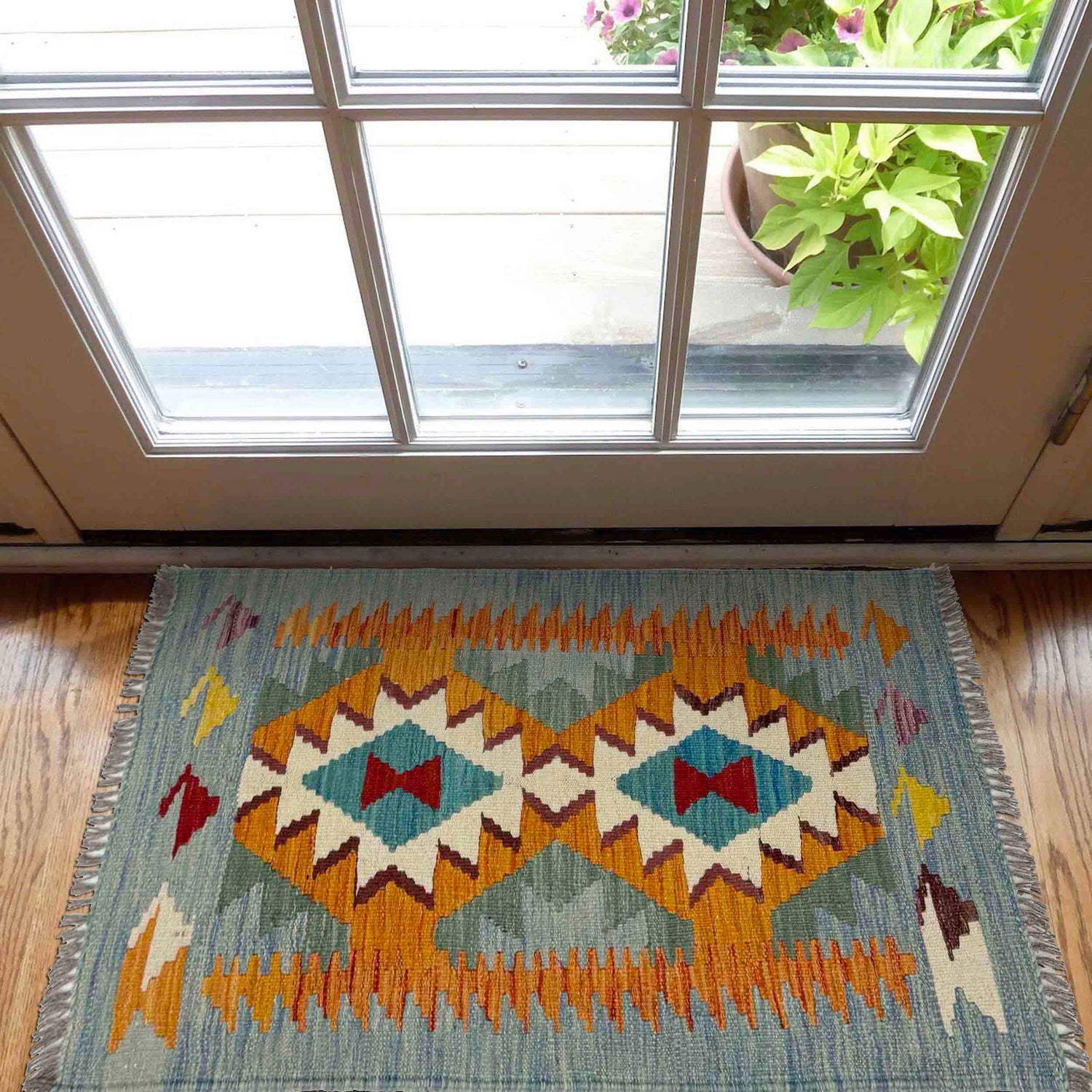 Handmade Multi Kilim Geometric 2x3 ft