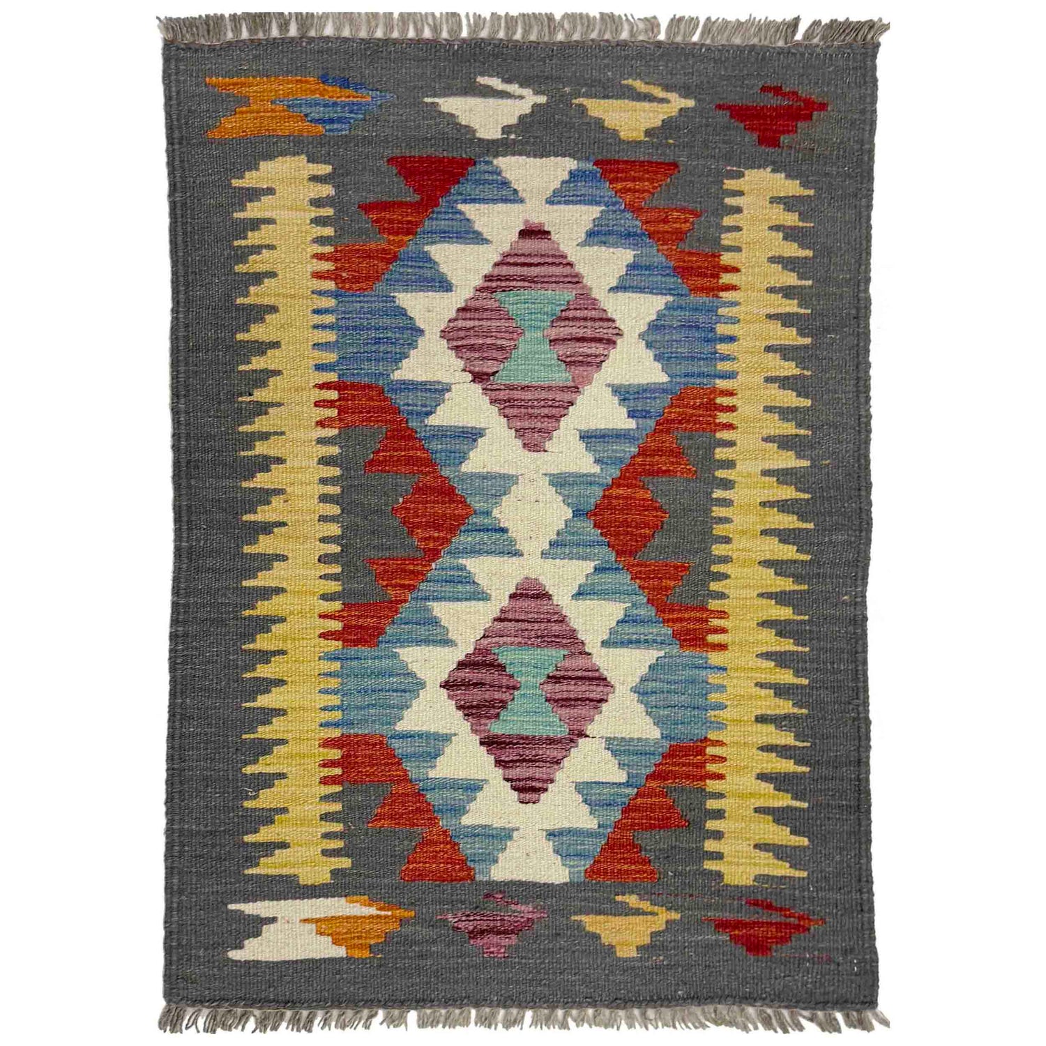 Handmade Multi Kilim Geometric 2x3 ft
