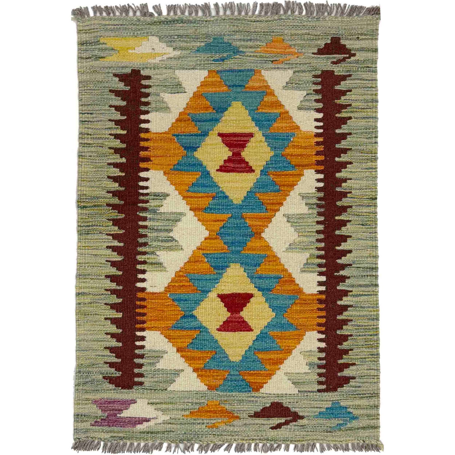 Handmade Multi Kilim Geometric 2x3 ft
