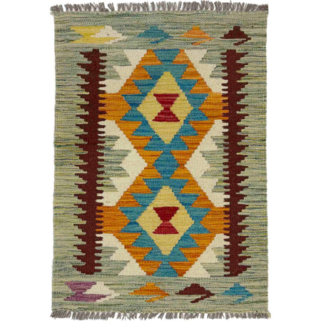Handmade Multi Kilim Geometric 2x3 ft