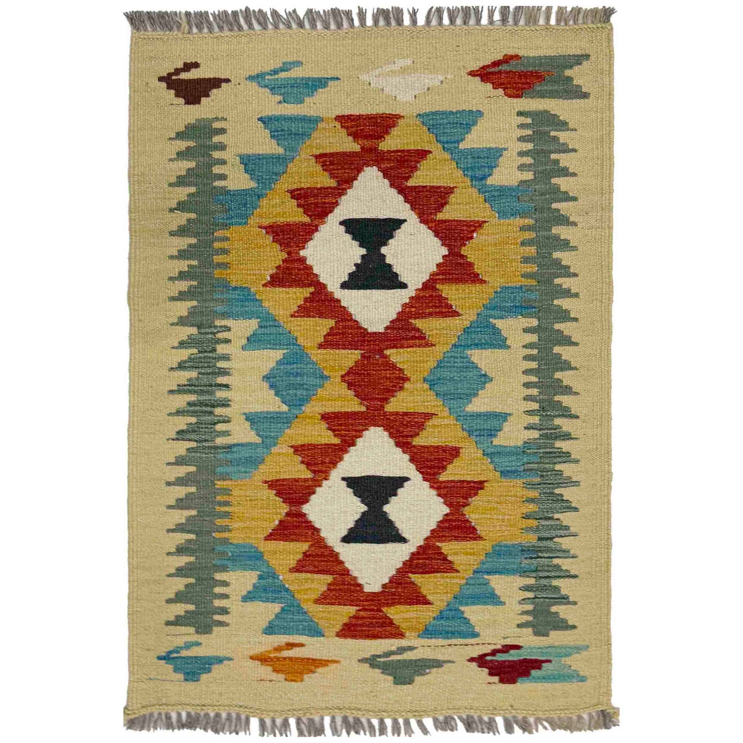 Handmade Multi Kilim Geometric 2x3 ft