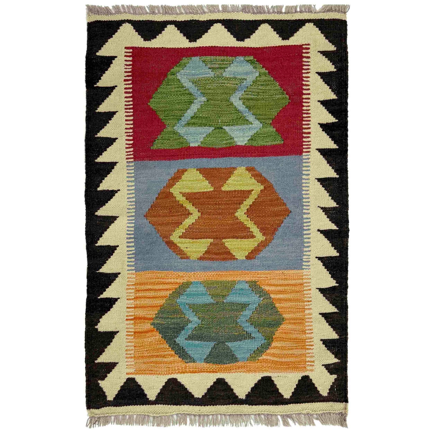 Handmade Multi Kilim Geometric 2x3 ft